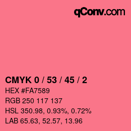 Color code: CMYK 0 / 53 / 45 / 2 | qconv.com