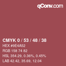 Color code: CMYK 0 / 53 / 48 / 38 | qconv.com