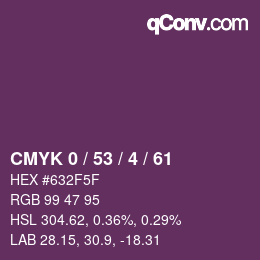 Color code: CMYK 0 / 53 / 4 / 61 | qconv.com