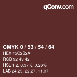 Color code: CMYK 0 / 53 / 54 / 64 | qconv.com
