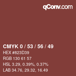 Color code: CMYK 0 / 53 / 56 / 49 | qconv.com