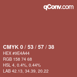 颜色代码: CMYK 0 / 53 / 57 / 38 | qconv.com