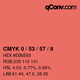 Color code: CMYK 0 / 53 / 57 / 8 | qconv.com