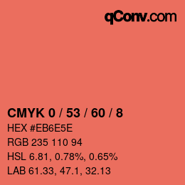 Color code: CMYK 0 / 53 / 60 / 8 | qconv.com