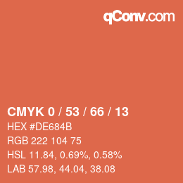 Color code: CMYK 0 / 53 / 66 / 13 | qconv.com