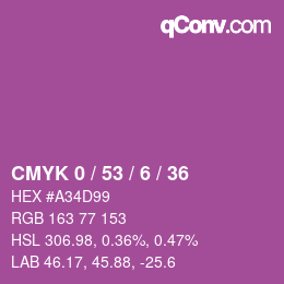 颜色代码: CMYK 0 / 53 / 6 / 36 | qconv.com