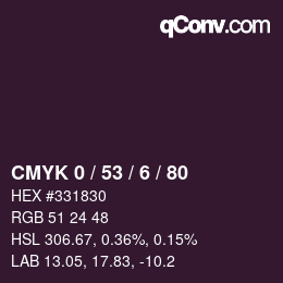 Color code: CMYK 0 / 53 / 6 / 80 | qconv.com