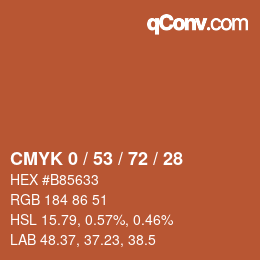 Color code: CMYK 0 / 53 / 72 / 28 | qconv.com