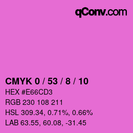Color code: CMYK 0 / 53 / 8 / 10 | qconv.com