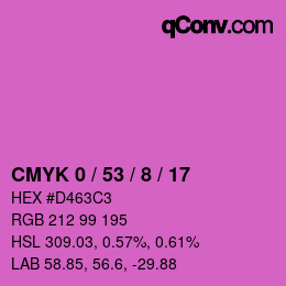 Color code: CMYK 0 / 53 / 8 / 17 | qconv.com