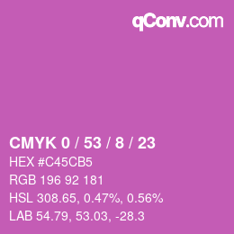 Color code: CMYK 0 / 53 / 8 / 23 | qconv.com