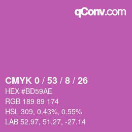 Color code: CMYK 0 / 53 / 8 / 26 | qconv.com