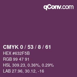 Color code: CMYK 0 / 53 / 8 / 61 | qconv.com