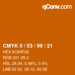 Color code: CMYK 0 / 53 / 99 / 21 | qconv.com