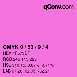 Color code: CMYK 0 / 53 / 9 / 4 | qconv.com