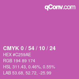 颜色代码: CMYK 0 / 54 / 10 / 24 | qconv.com