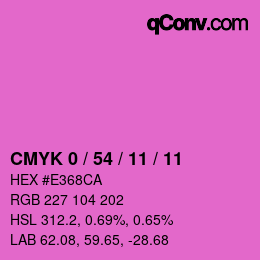 Color code: CMYK 0 / 54 / 11 / 11 | qconv.com