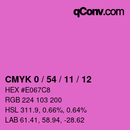 Color code: CMYK 0 / 54 / 11 / 12 | qconv.com