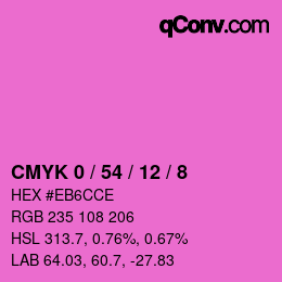 Color code: CMYK 0 / 54 / 12 / 8 | qconv.com