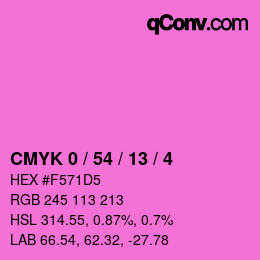 Color code: CMYK 0 / 54 / 13 / 4 | qconv.com