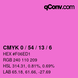 Color code: CMYK 0 / 54 / 13 / 6 | qconv.com