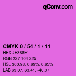 颜色代码: CMYK 0 / 54 / 1 / 11 | qconv.com