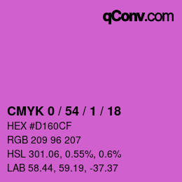 カラーコード: CMYK 0 / 54 / 1 / 18 | qconv.com