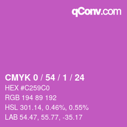 Color code: CMYK 0 / 54 / 1 / 24 | qconv.com
