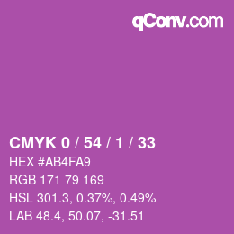 Color code: CMYK 0 / 54 / 1 / 33 | qconv.com