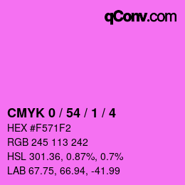 カラーコード: CMYK 0 / 54 / 1 / 4 | qconv.com