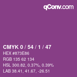 Código de color: CMYK 0 / 54 / 1 / 47 | qconv.com