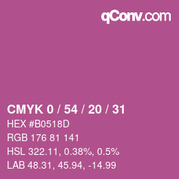 Color code: CMYK 0 / 54 / 20 / 31 | qconv.com