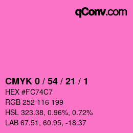 Color code: CMYK 0 / 54 / 21 / 1 | qconv.com