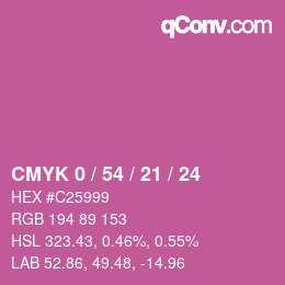 Color code: CMYK 0 / 54 / 21 / 24 | qconv.com