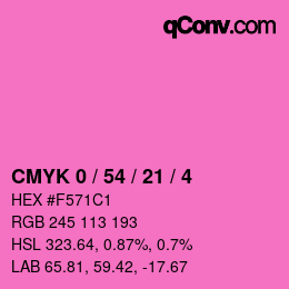 Color code: CMYK 0 / 54 / 21 / 4 | qconv.com