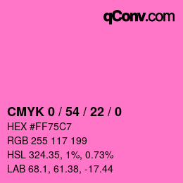 Color code: CMYK 0 / 54 / 22 / 0 | qconv.com