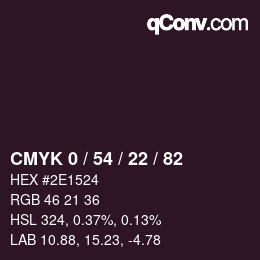 Color code: CMYK 0 / 54 / 22 / 82 | qconv.com