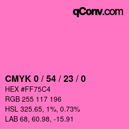 Color code: CMYK 0 / 54 / 23 / 0 | qconv.com