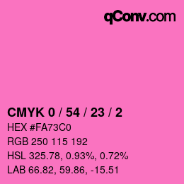Color code: CMYK 0 / 54 / 23 / 2 | qconv.com