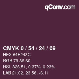 Color code: CMYK 0 / 54 / 24 / 69 | qconv.com