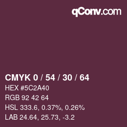 Color code: CMYK 0 / 54 / 30 / 64 | qconv.com