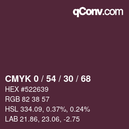 Color code: CMYK 0 / 54 / 30 / 68 | qconv.com