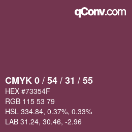 Color code: CMYK 0 / 54 / 31 / 55 | qconv.com