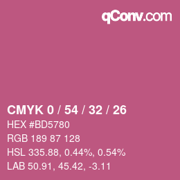 Color code: CMYK 0 / 54 / 32 / 26 | qconv.com