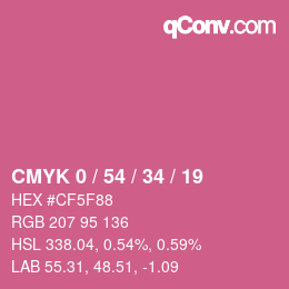 颜色代码: CMYK 0 / 54 / 34 / 19 | qconv.com