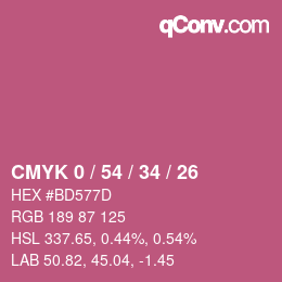 Color code: CMYK 0 / 54 / 34 / 26 | qconv.com