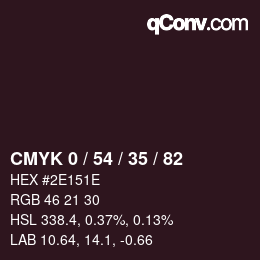 Color code: CMYK 0 / 54 / 35 / 82 | qconv.com