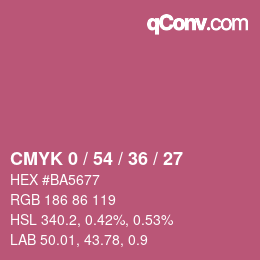 Farbcode: CMYK 0 / 54 / 36 / 27 | qconv.com