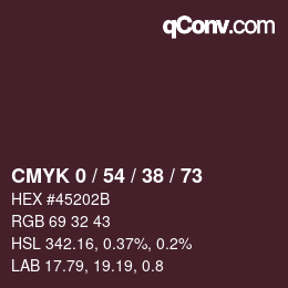 Color code: CMYK 0 / 54 / 38 / 73 | qconv.com