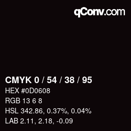 Color code: CMYK 0 / 54 / 38 / 95 | qconv.com